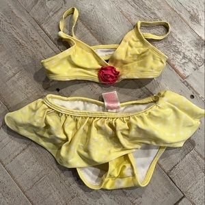 Girl’s Yellow Polka Dot Flower 4T Circo Bikini Bathing Suit